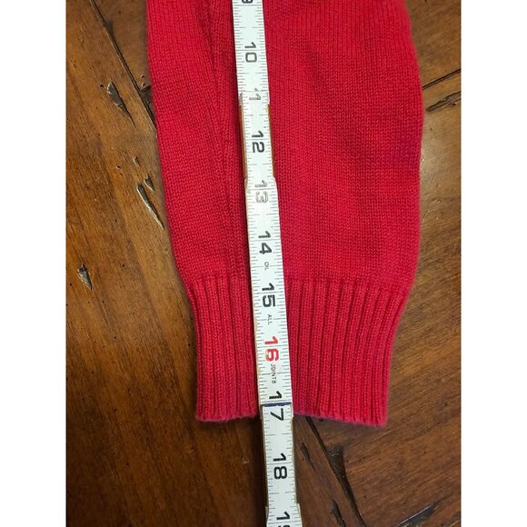 Karen Scott 100%cotton sweater Large red Quarter zip ribbed crew neck pullover - Picture 10 of 10